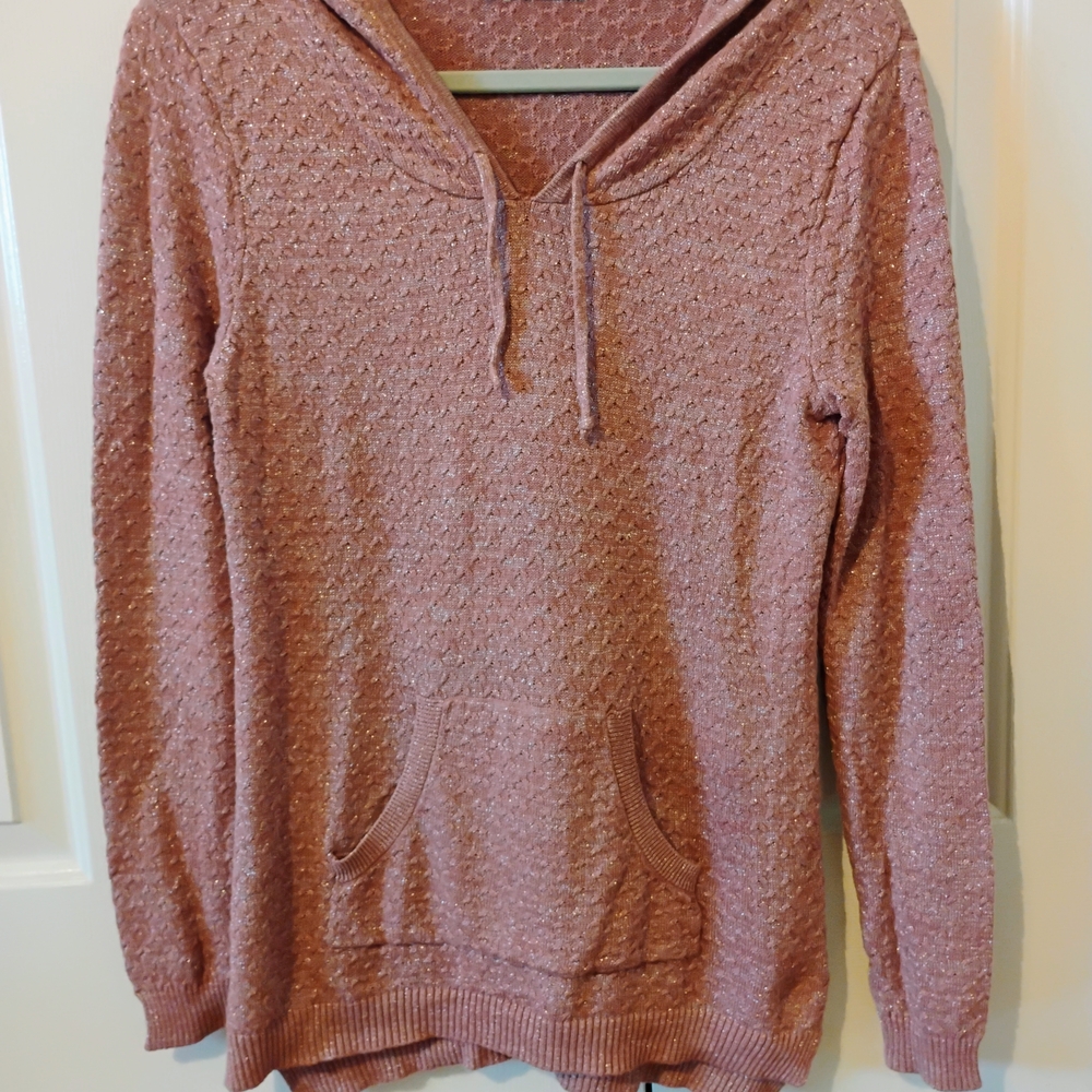Maurices Textured Pink Hoodie